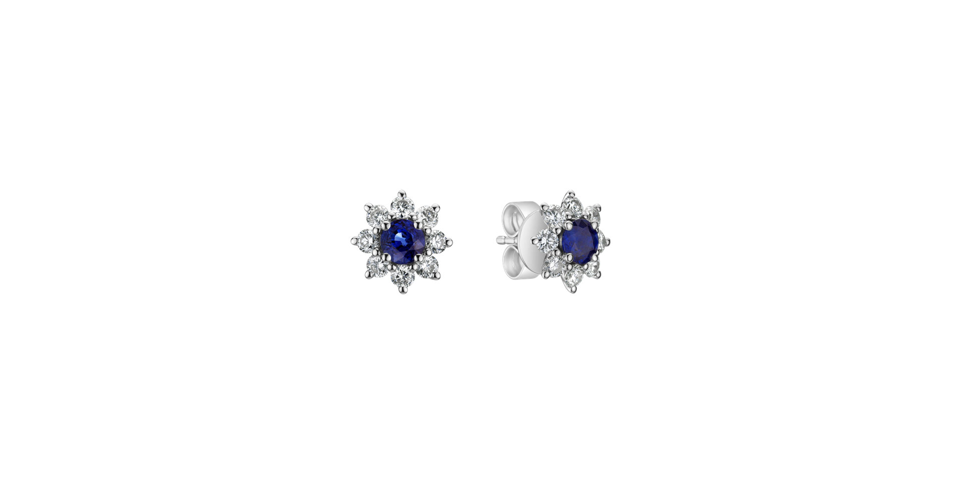 Diamond earrings with Sapphire Celestial Romance