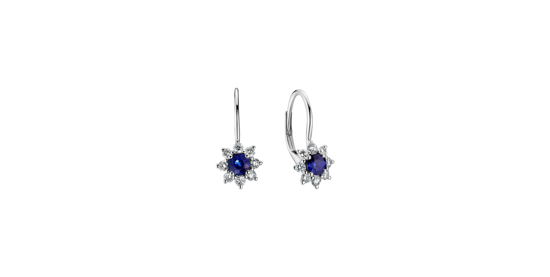 Diamond earrings with Sapphire Celestial Romance