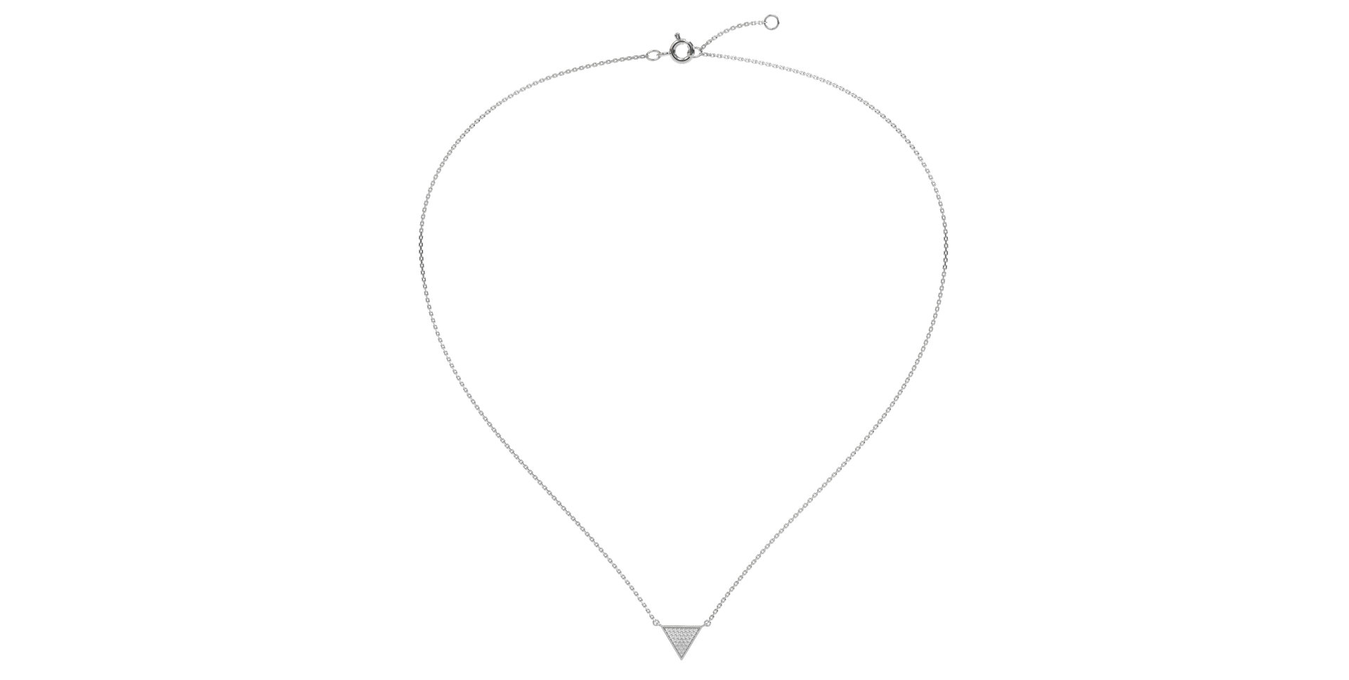 Diamond necklace Sparkling Triangle