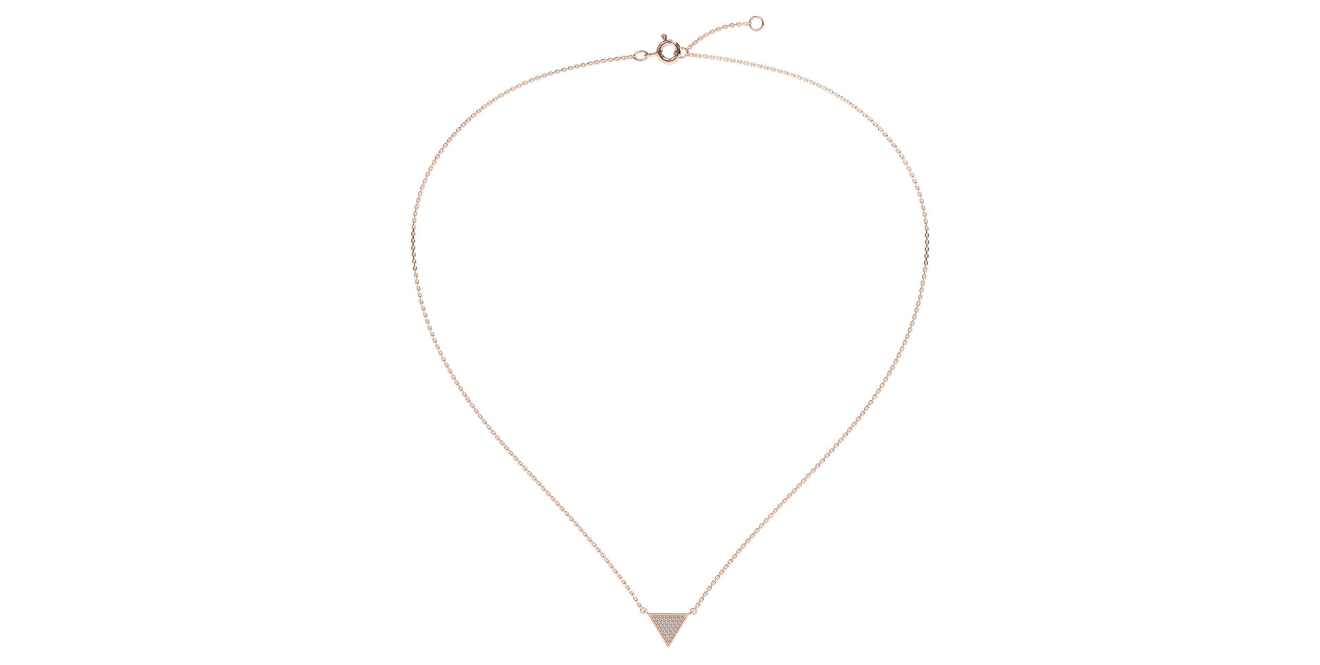 Diamond necklace Sparkling Triangle