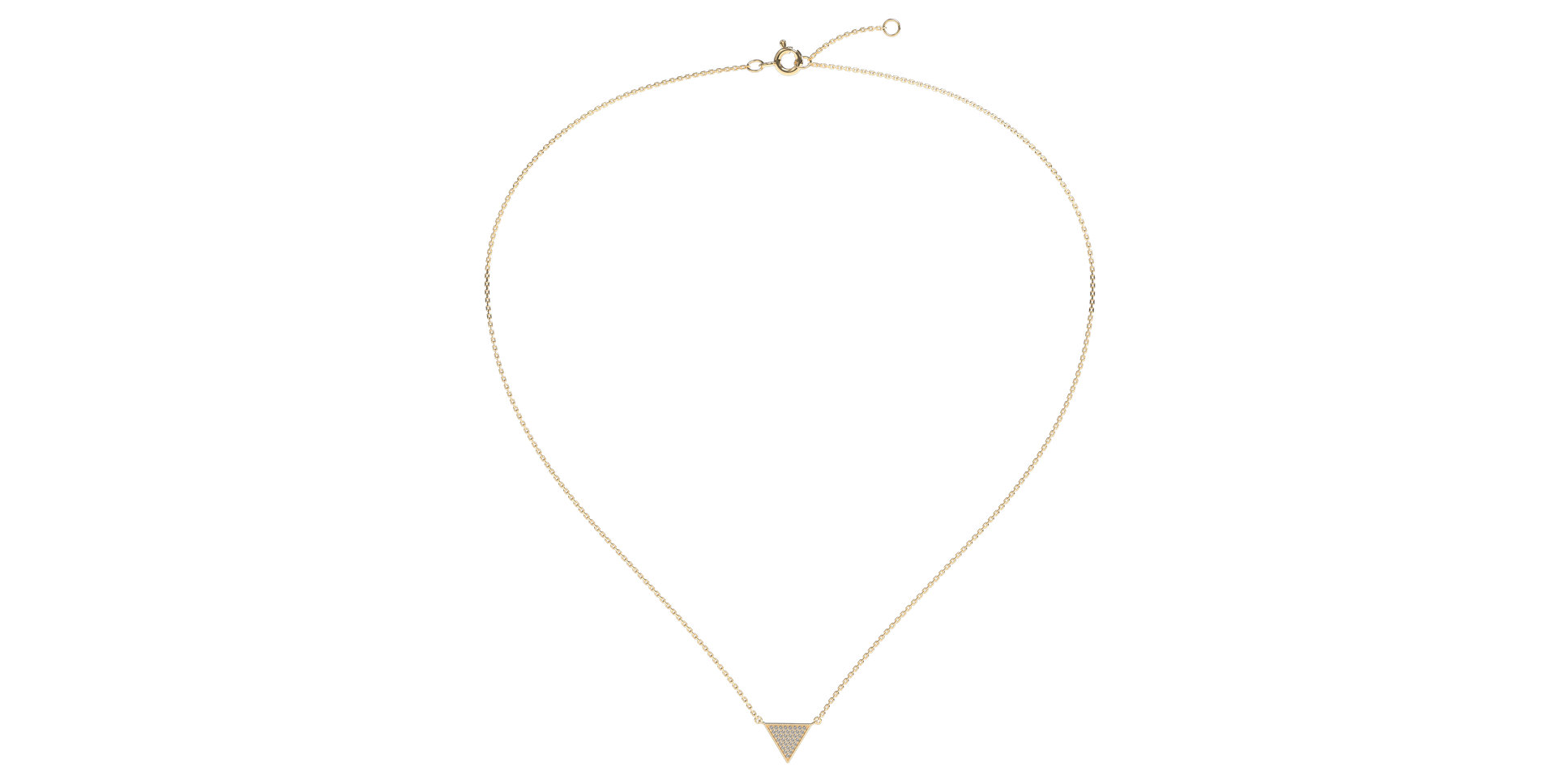 Diamond necklace Sparkling Triangle