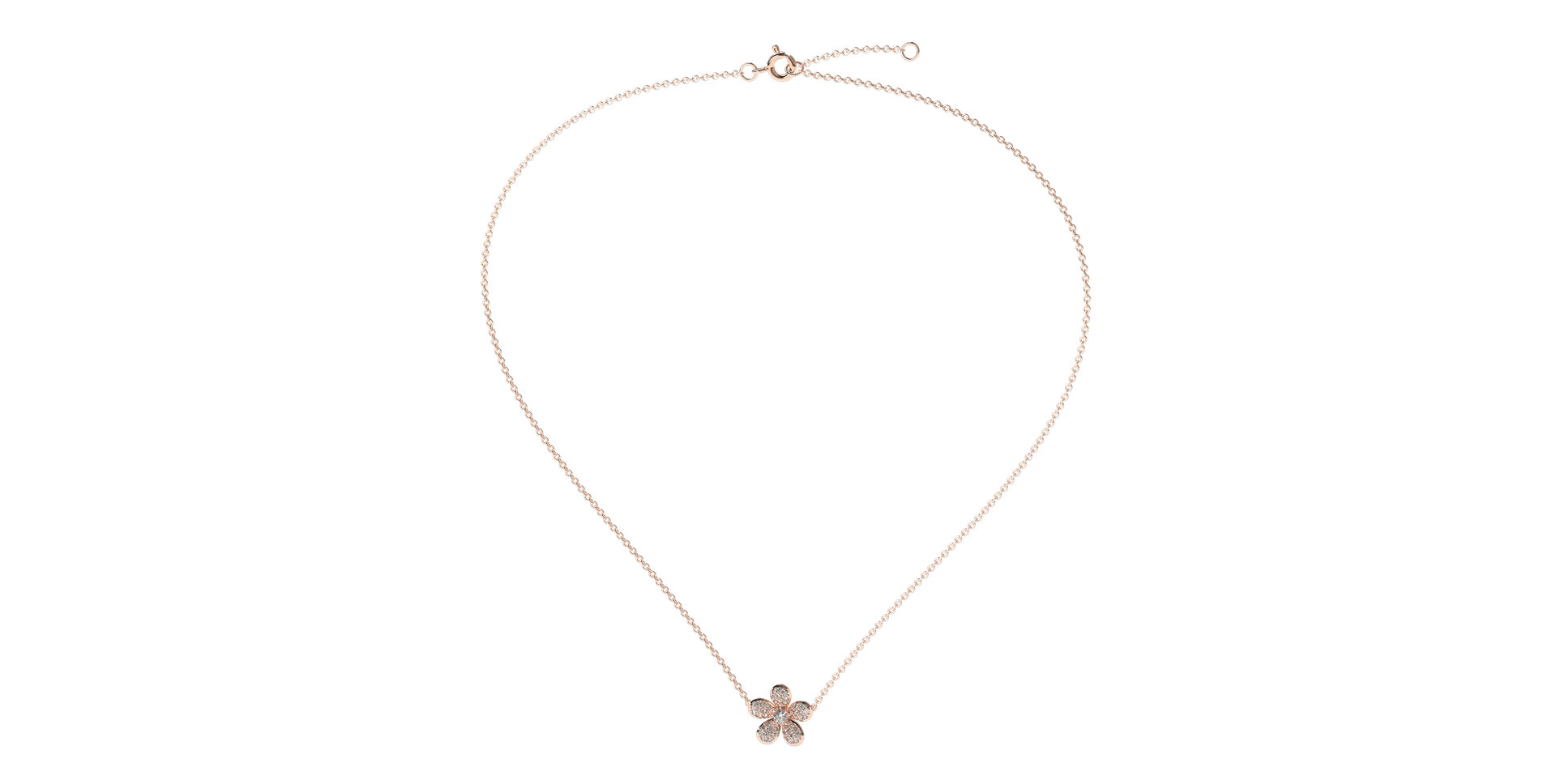 Diamond necklace Flower