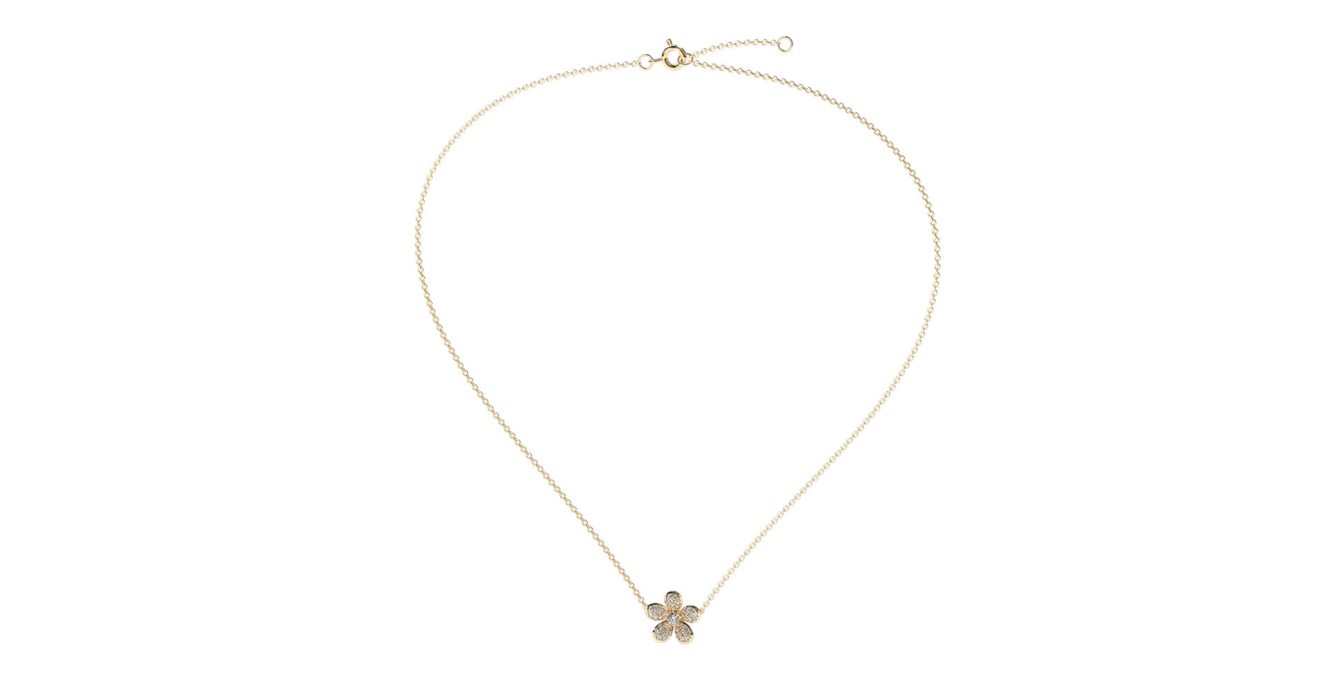 Diamond necklace Flower