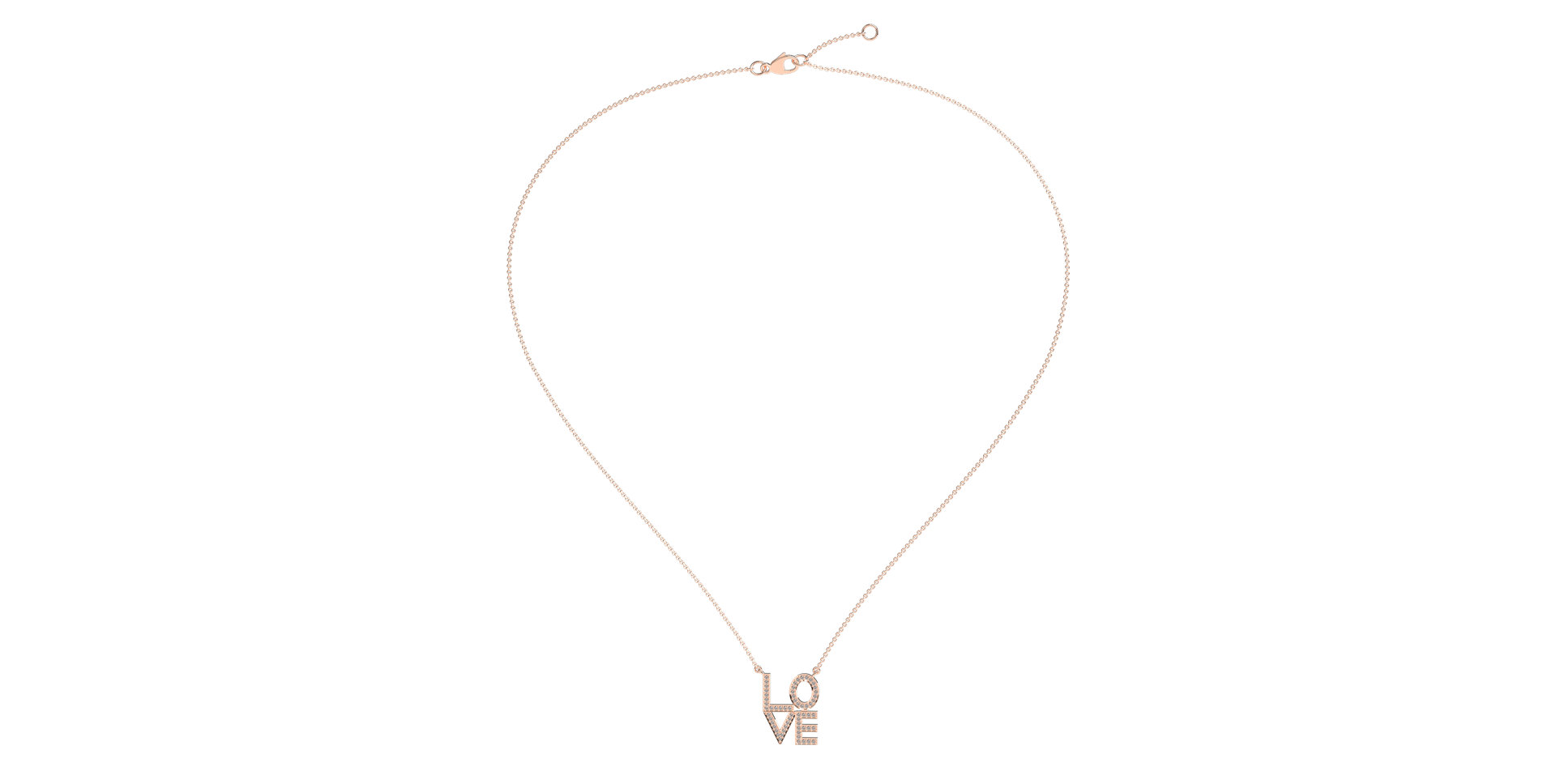 Diamond necklace Love