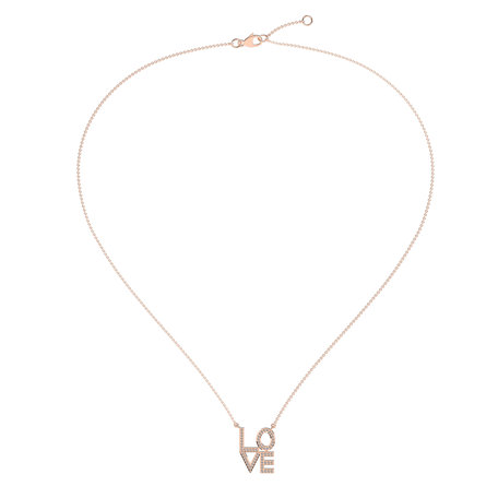 Diamond necklace Love