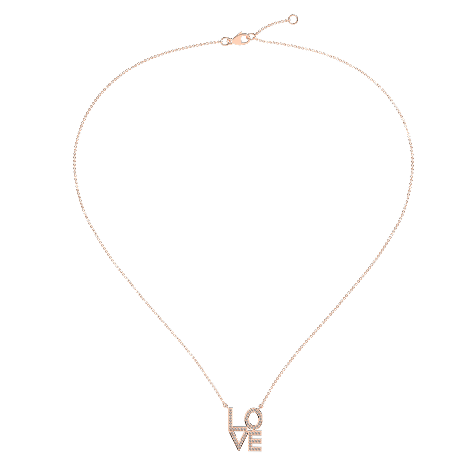 Diamond necklace Love