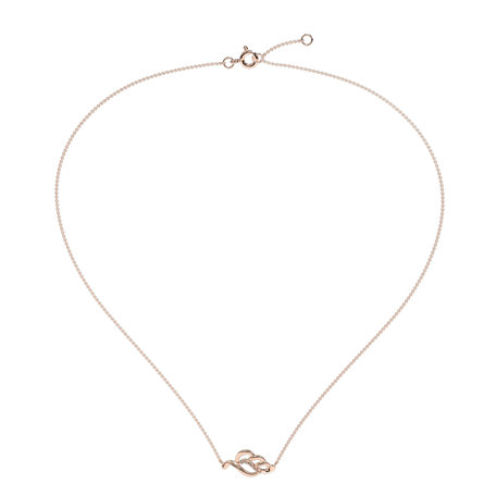 Diamond necklace Shimmer Leaf