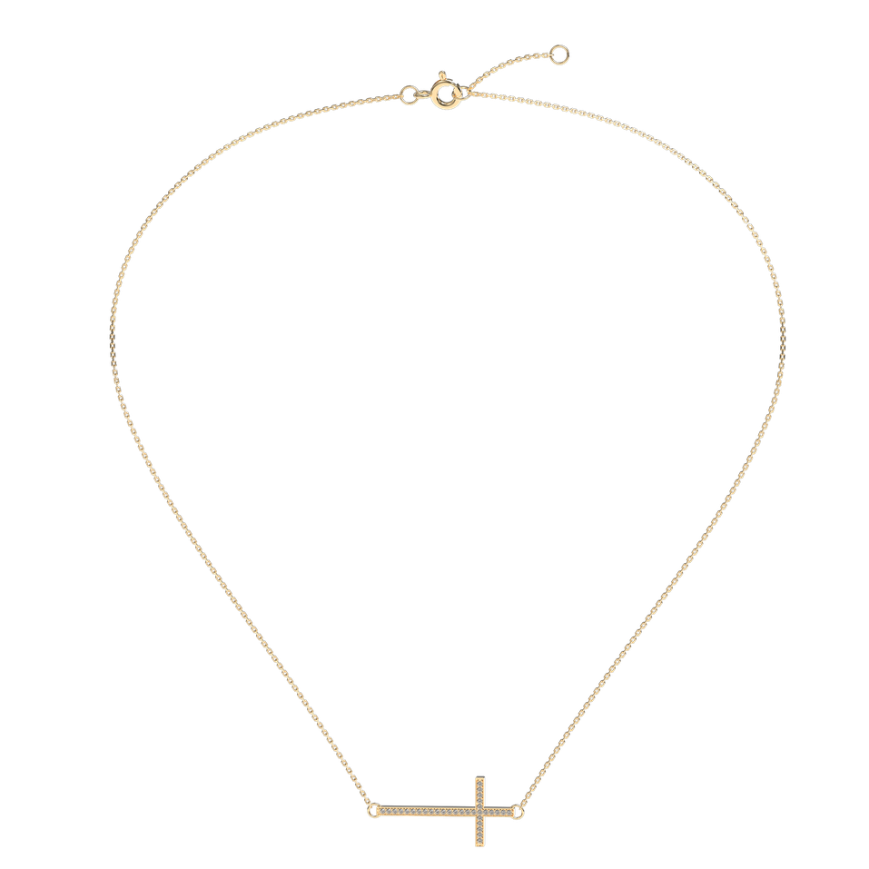 Diamond necklace Cross