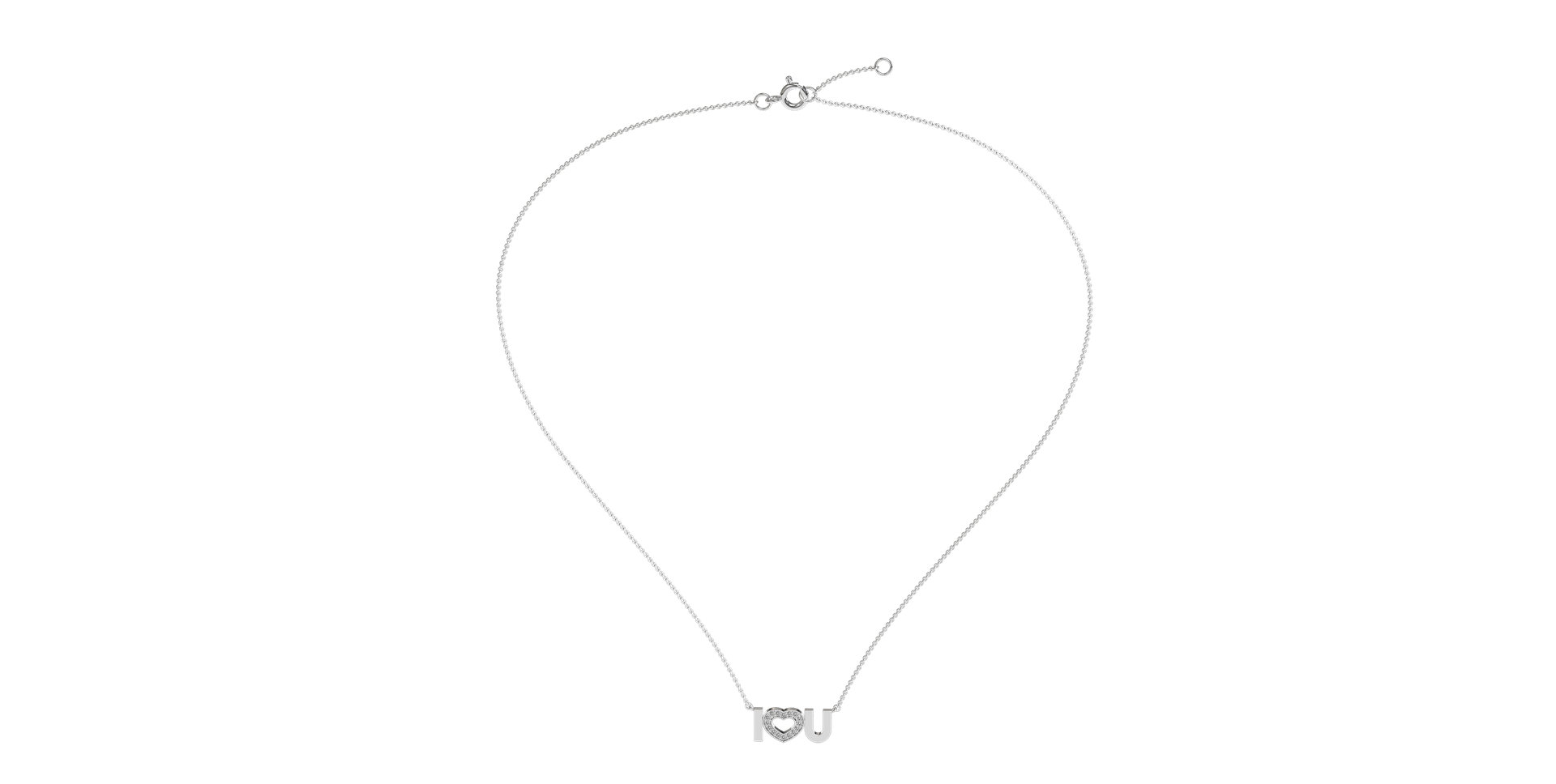 Diamond necklace I love You