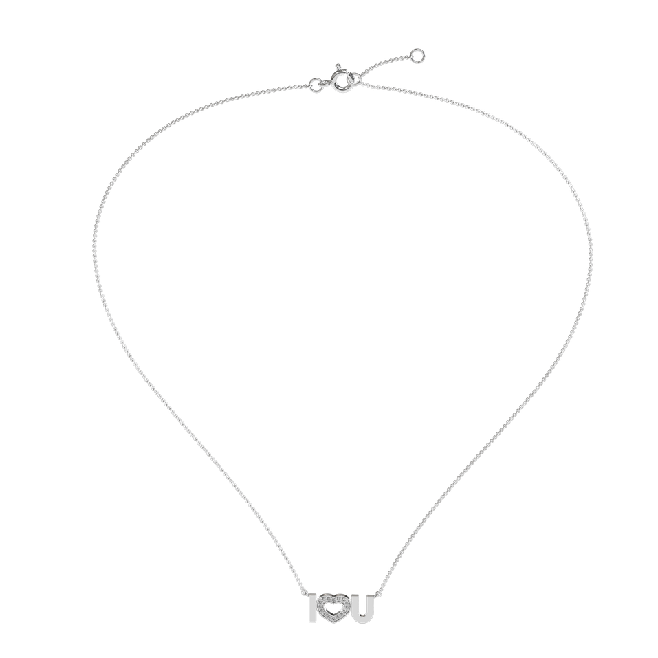 Diamond necklace I love You
