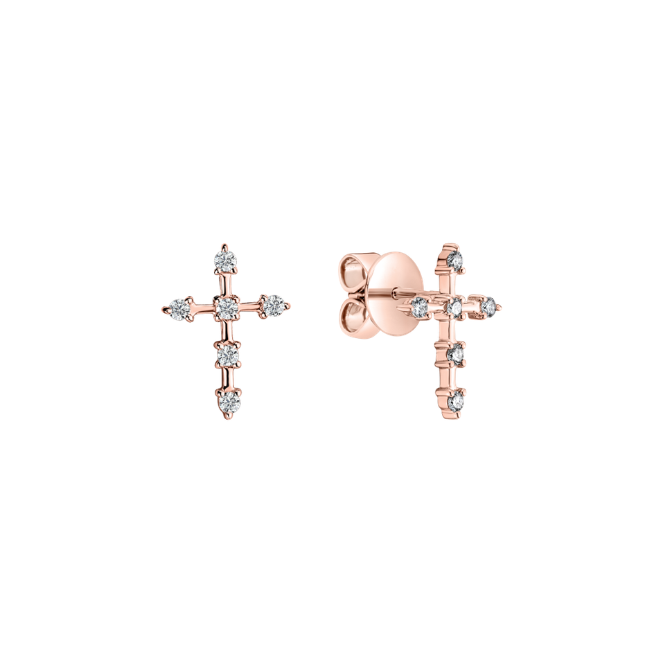 Diamond earrings Passion Cross
