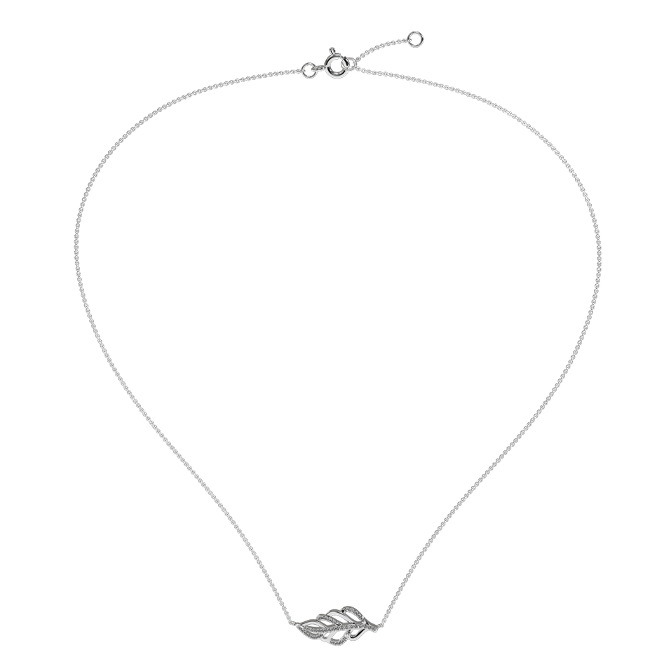 Diamond necklace Shiny Leaf