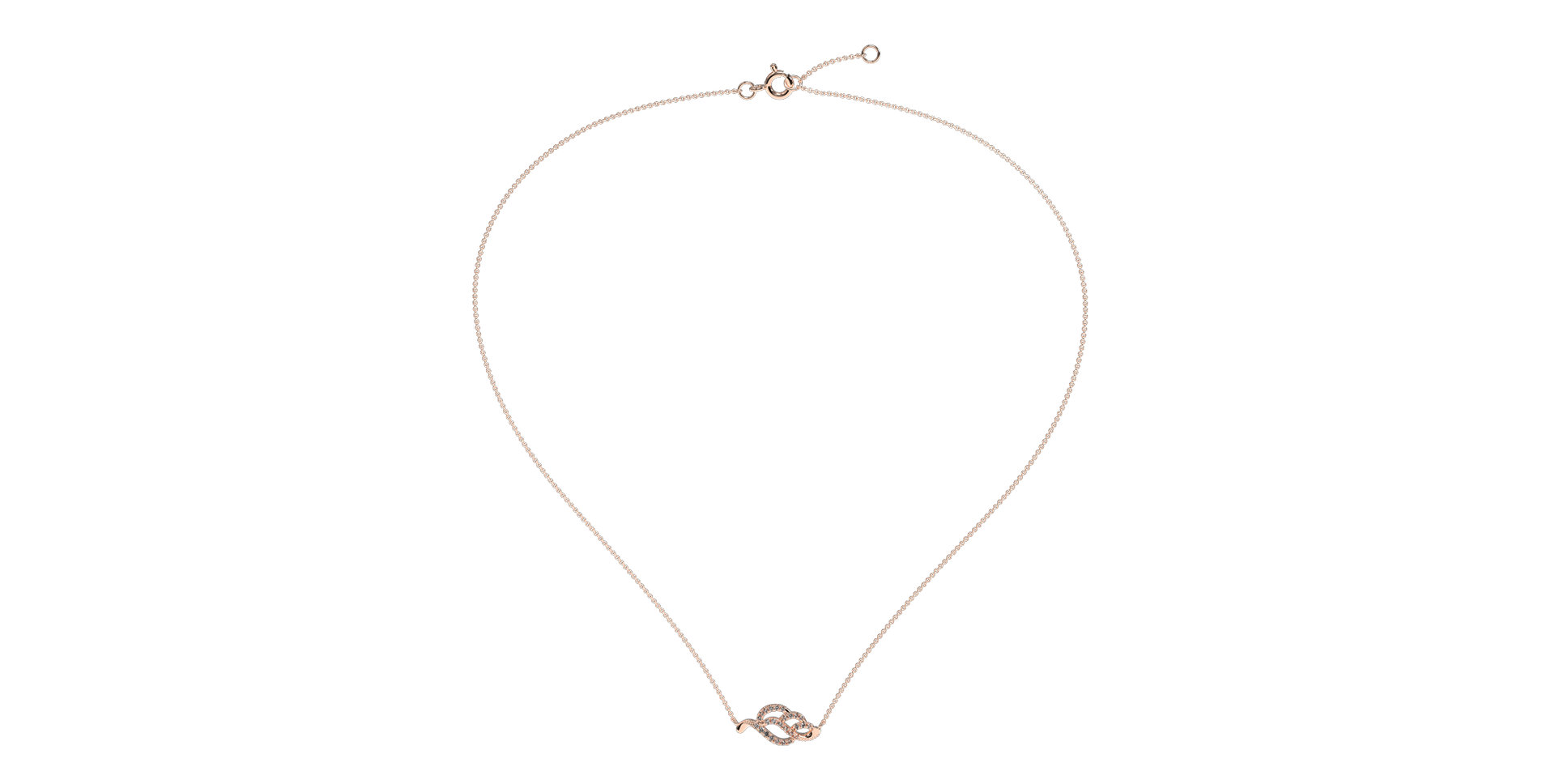 Diamond necklace Sparkling Leaf