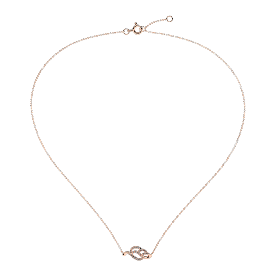 Diamond necklace Sparkling Leaf