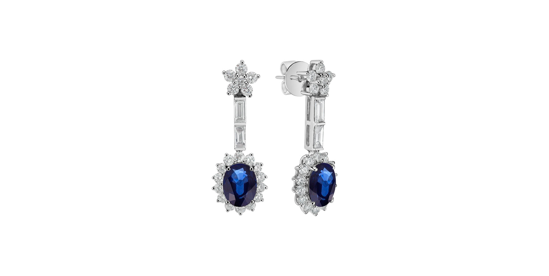 Diamond earrings with Sapphire Stellar Diana