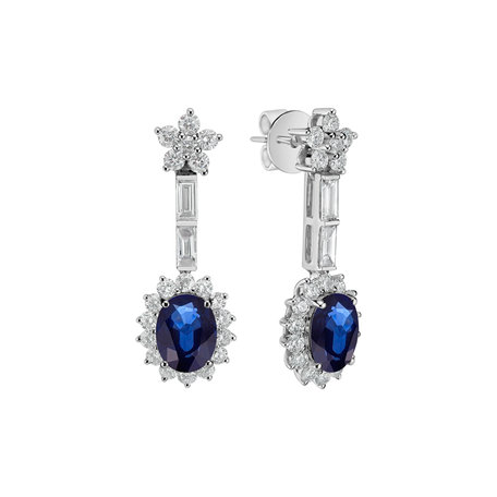 Diamond earrings with Sapphire Stellar Diana