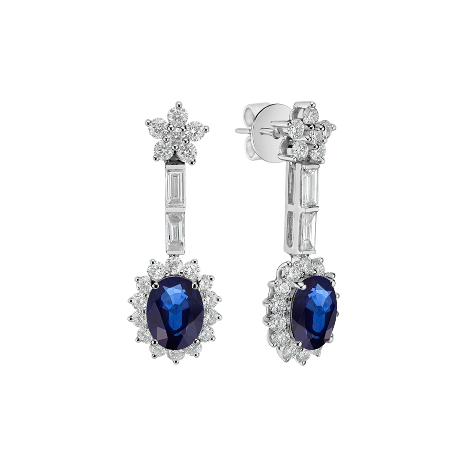 Diamond earrings with Sapphire Stellar Diana