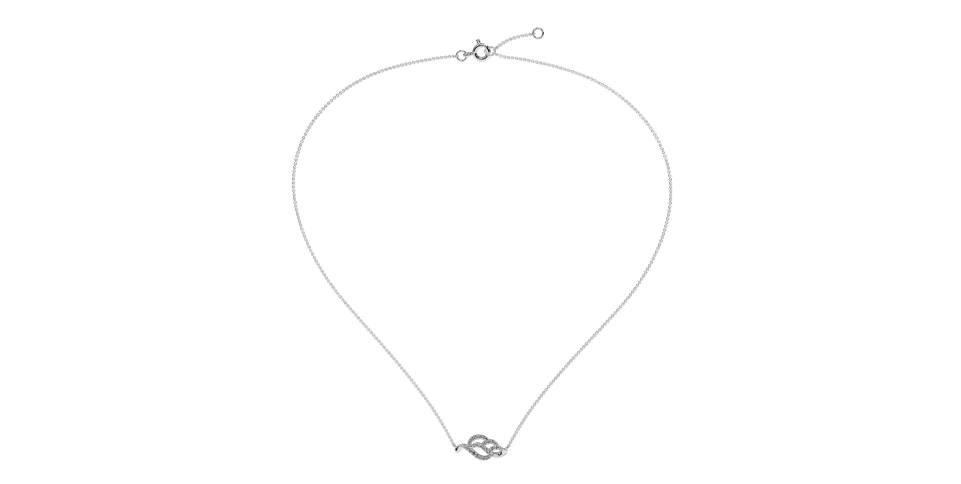 Diamond necklace Sparkling Leaf