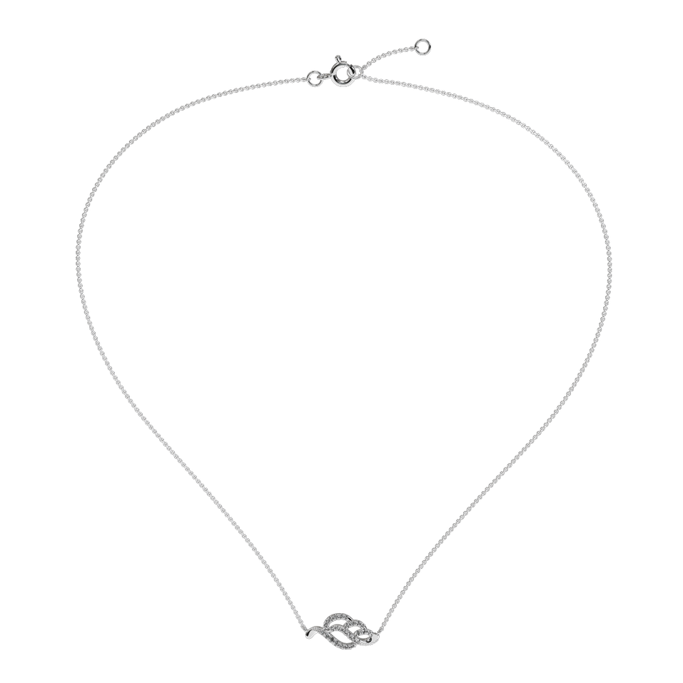 Diamond necklace Sparkling Leaf