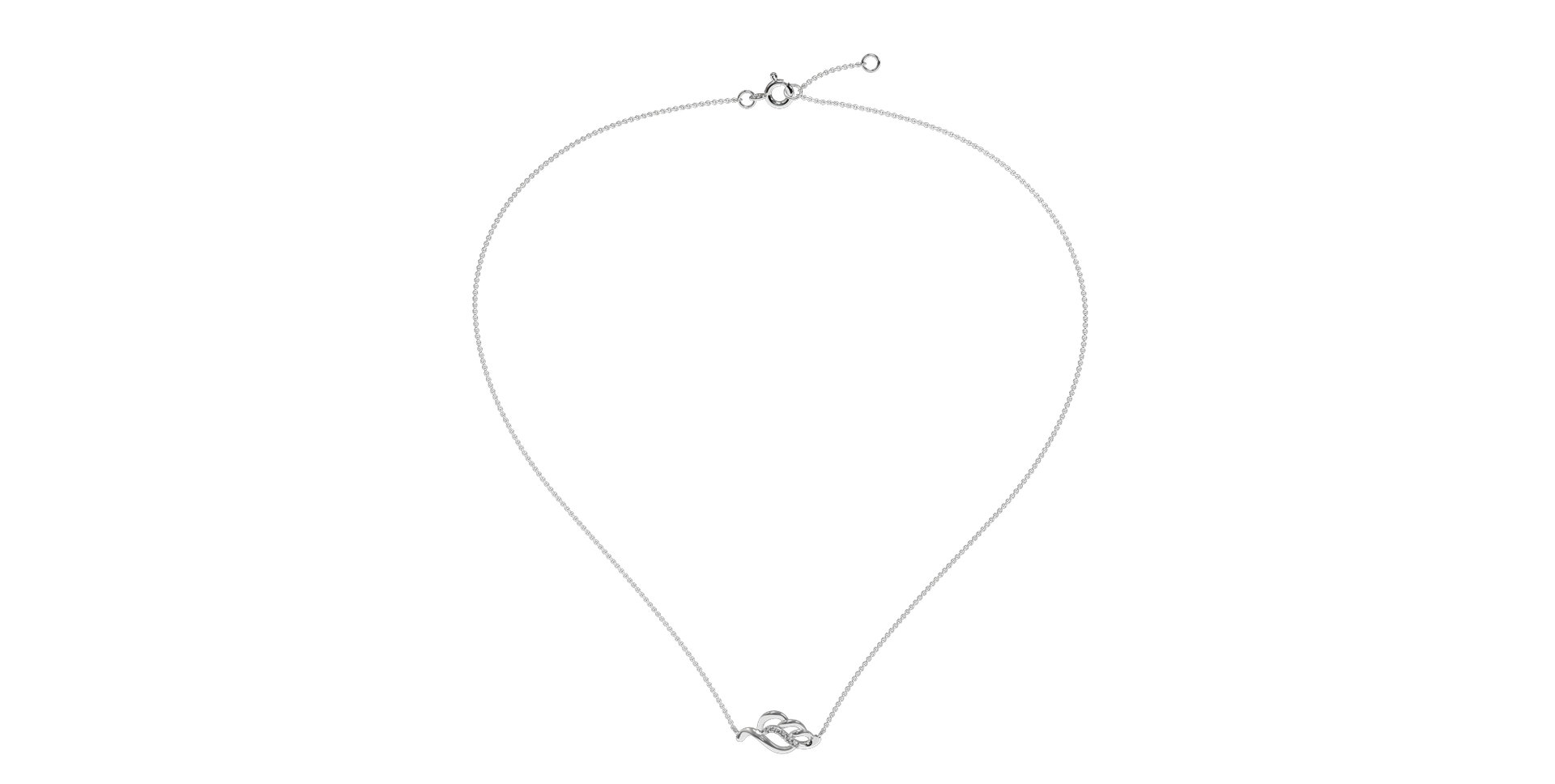 Diamond necklace Shimmer Leaf