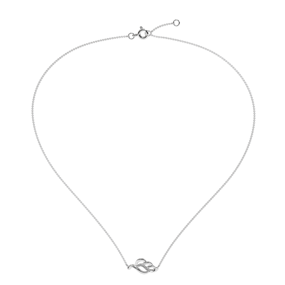 Diamond necklace Shimmer Leaf