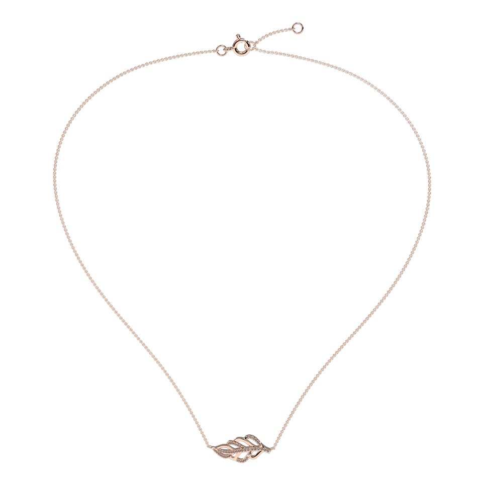 Diamond necklace Shiny Leaf