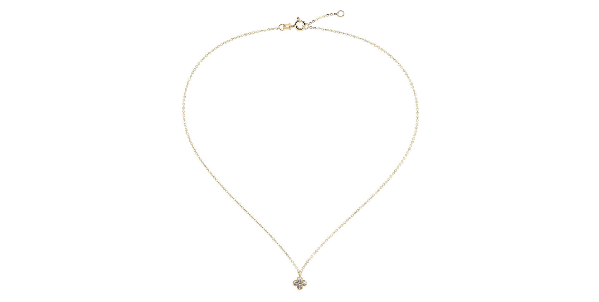 Diamond necklace Lucky Clover