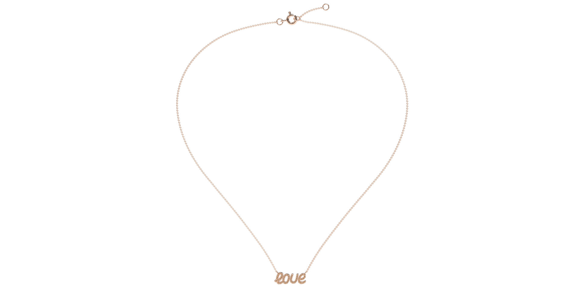 Necklace with brown and white diamonds Precious Love