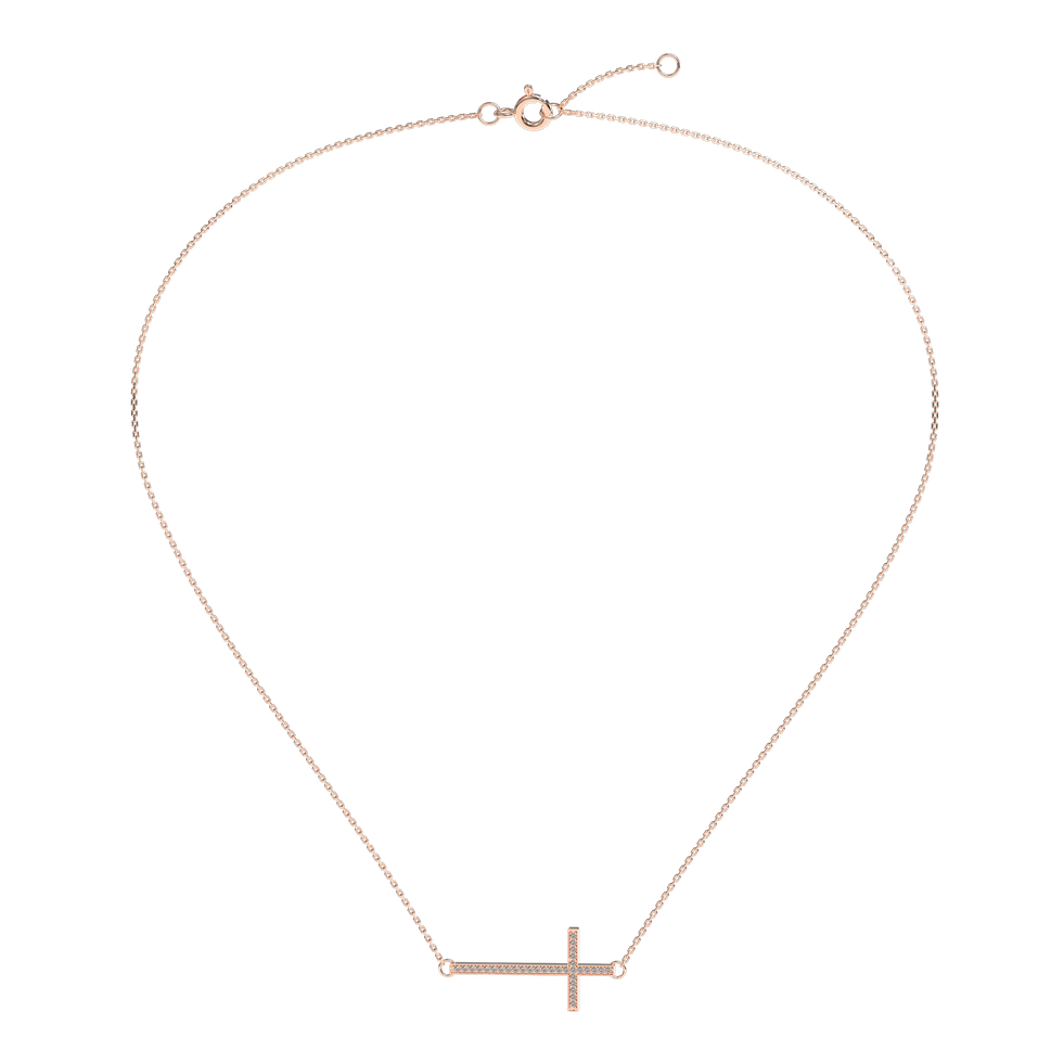 Diamond necklace Cross
