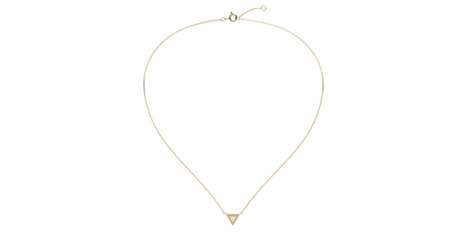 Diamond necklace Charming Triangle