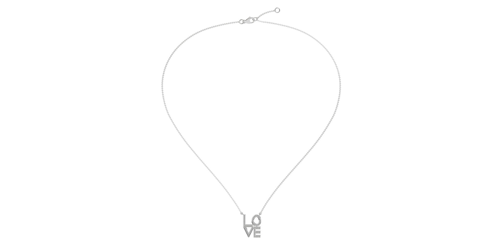 Diamond necklace Love