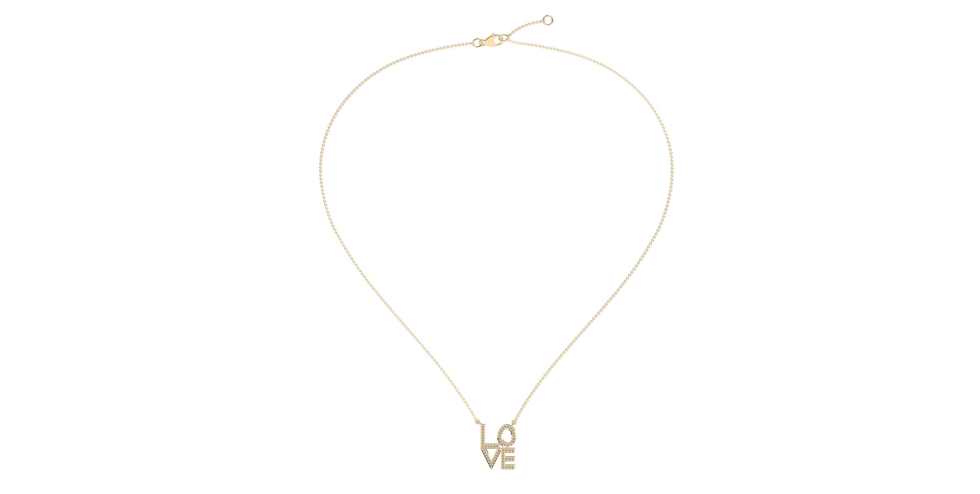 Diamond necklace Love