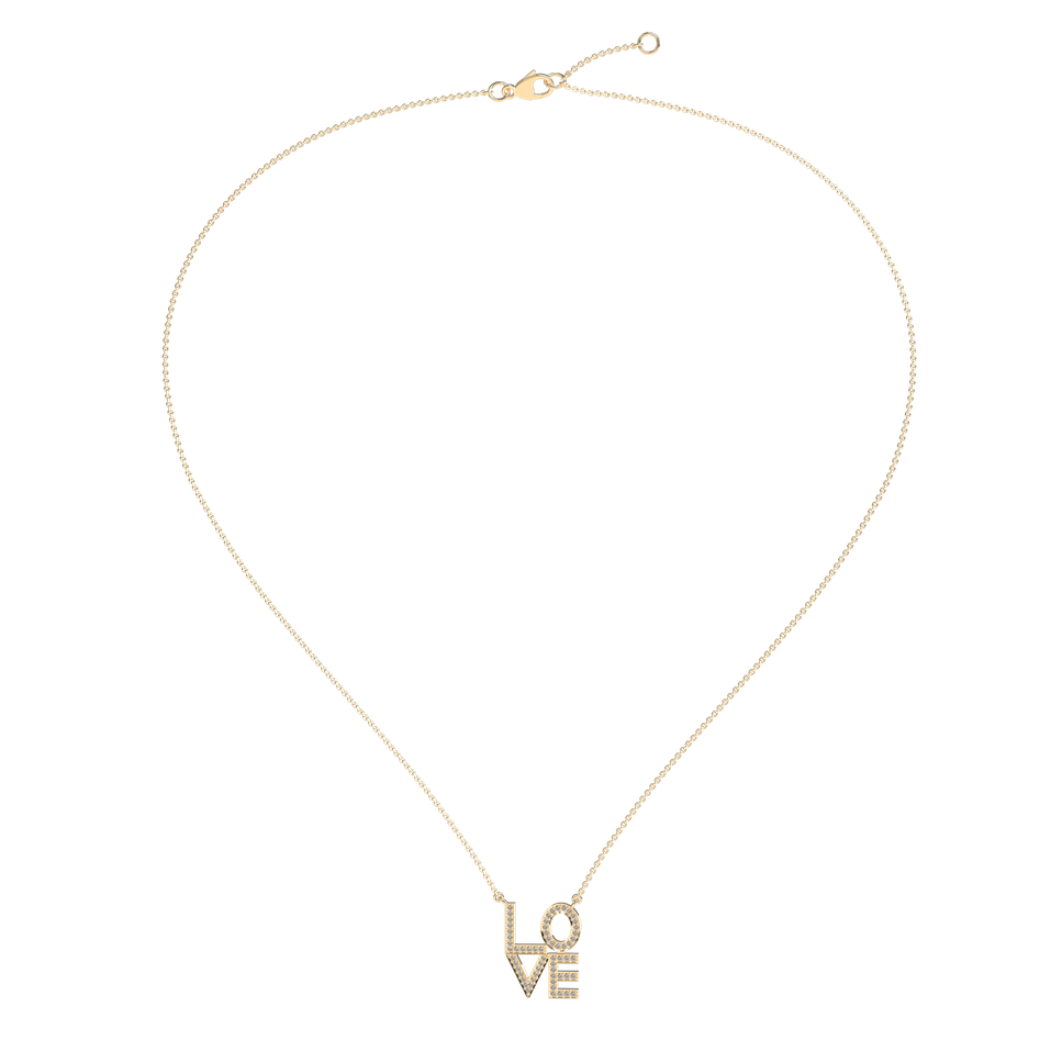 Diamond necklace Love