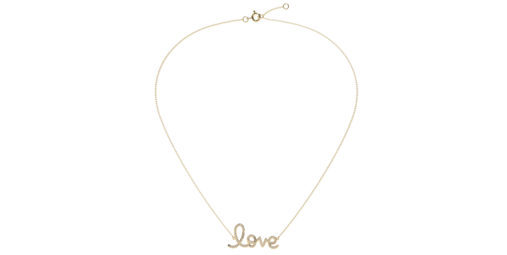 Diamond necklace Love