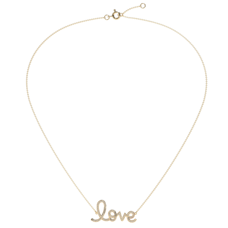 Diamond necklace Love