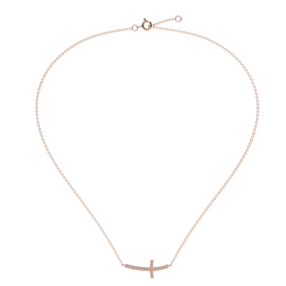 Diamond necklace Cross
