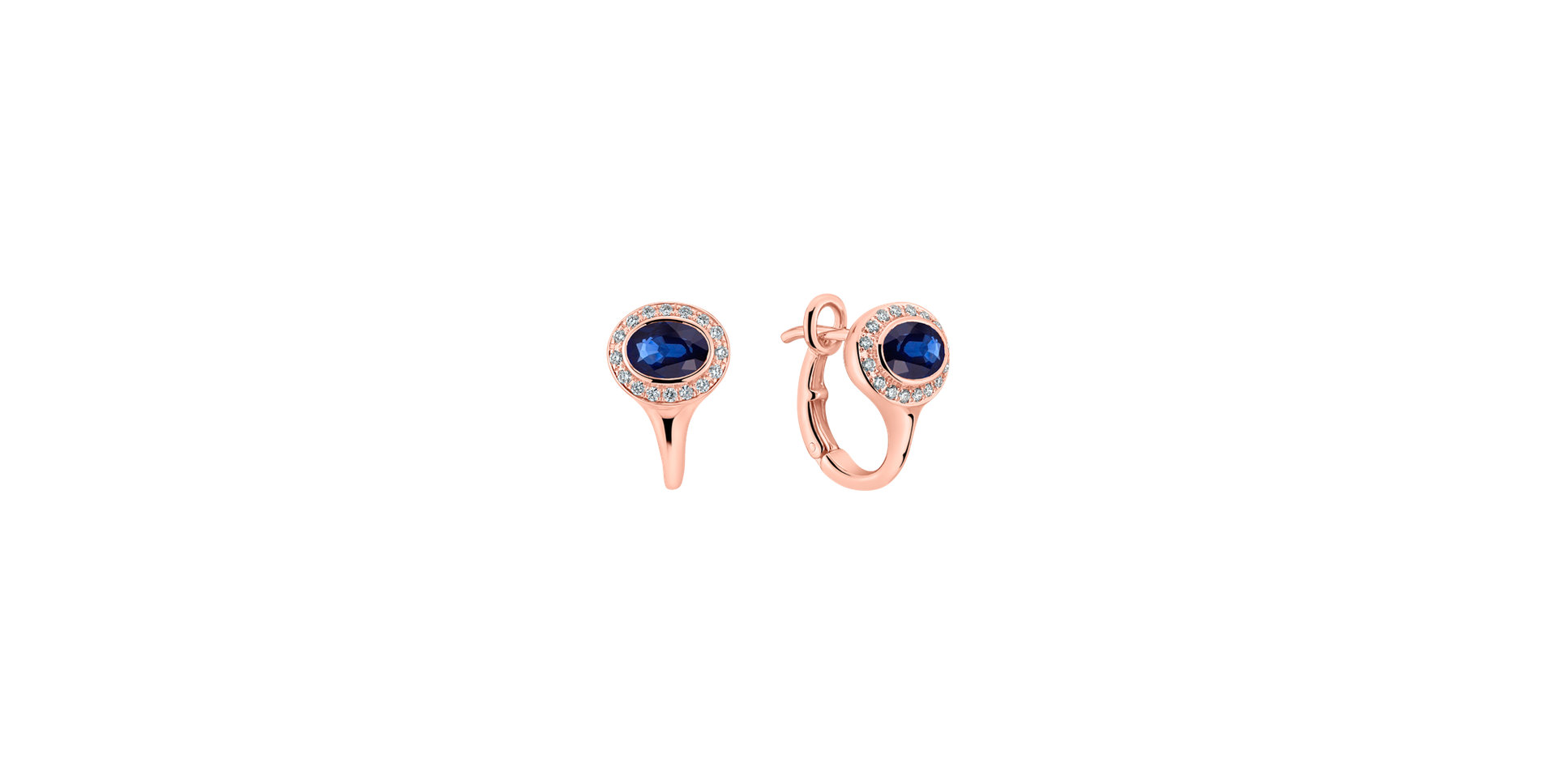 Diamond earrings with Sapphire Witching Dawn