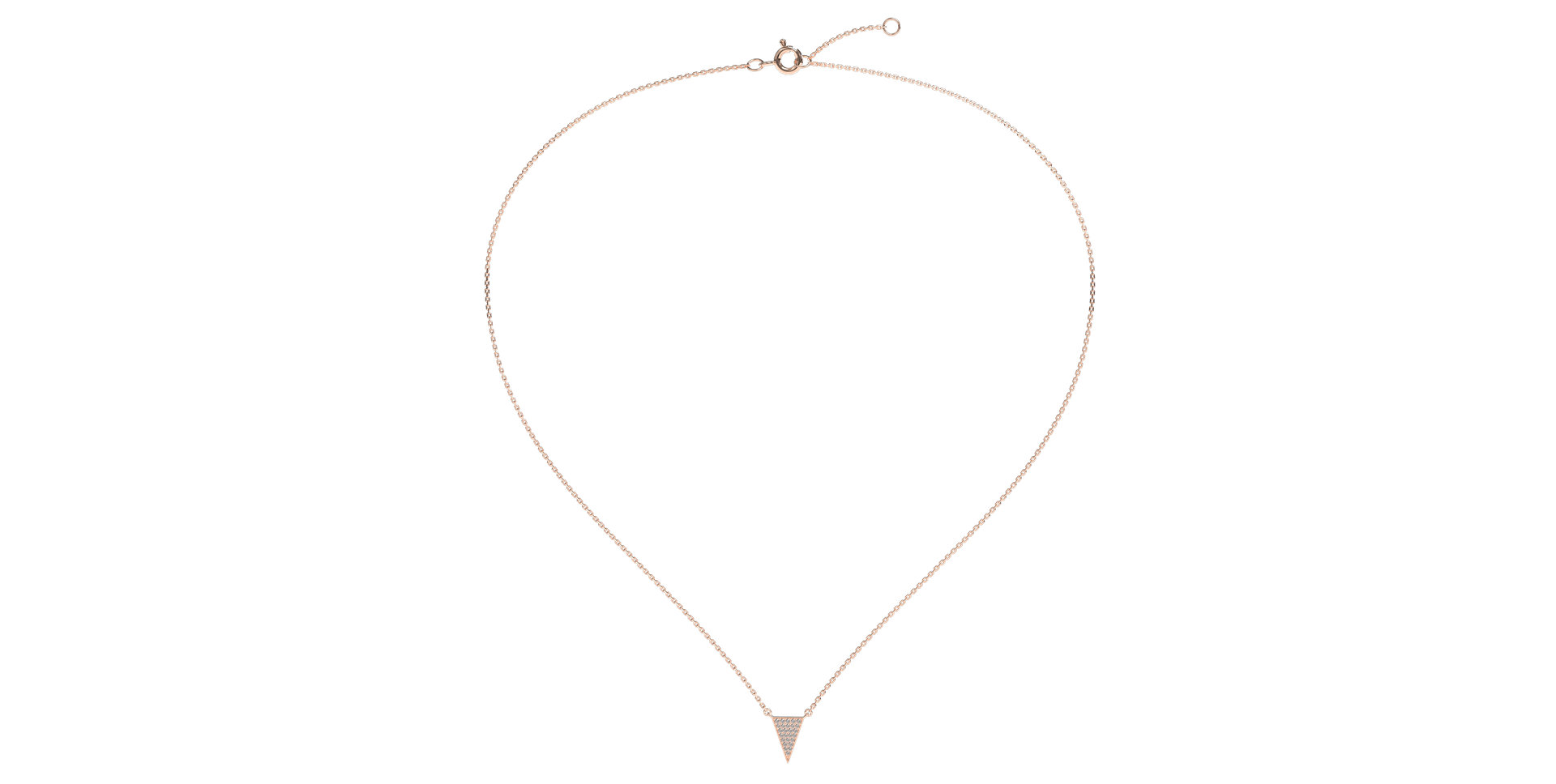 Diamond necklace Shiny Triangle