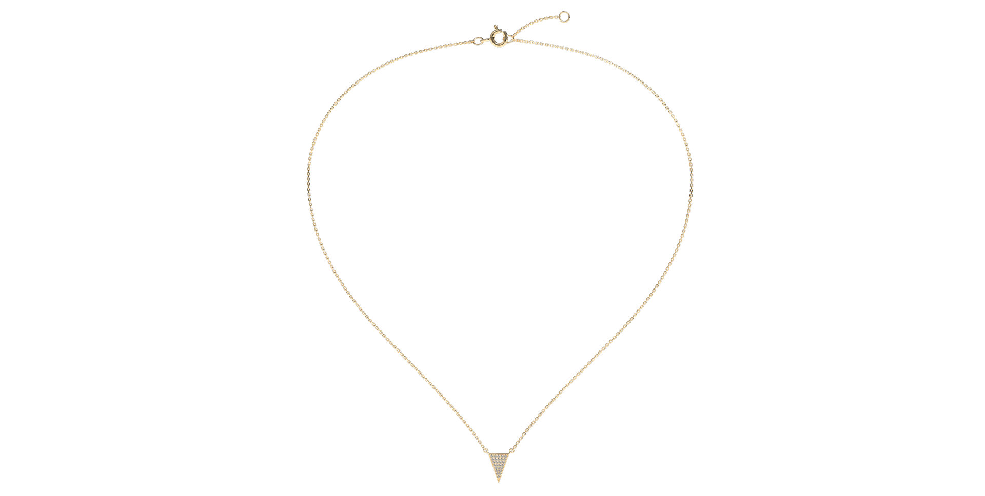 Diamond necklace Shiny Triangle