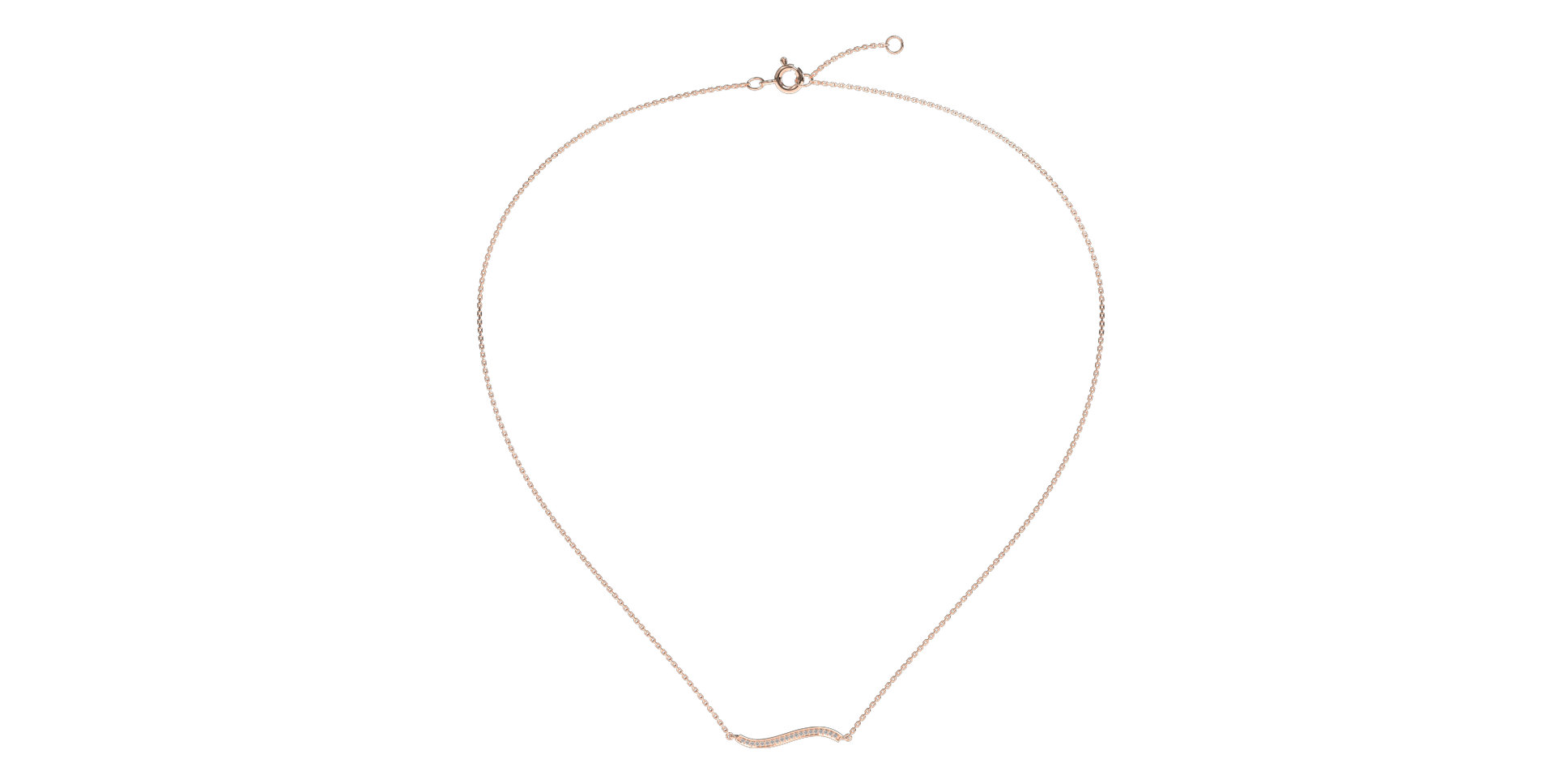 Diamond necklace Wave