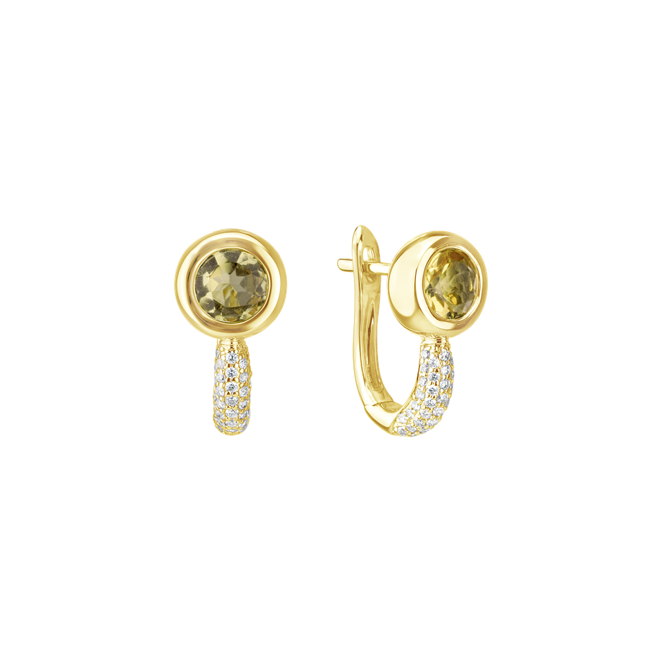 Diamond earrings with Citríne Starshine Essence