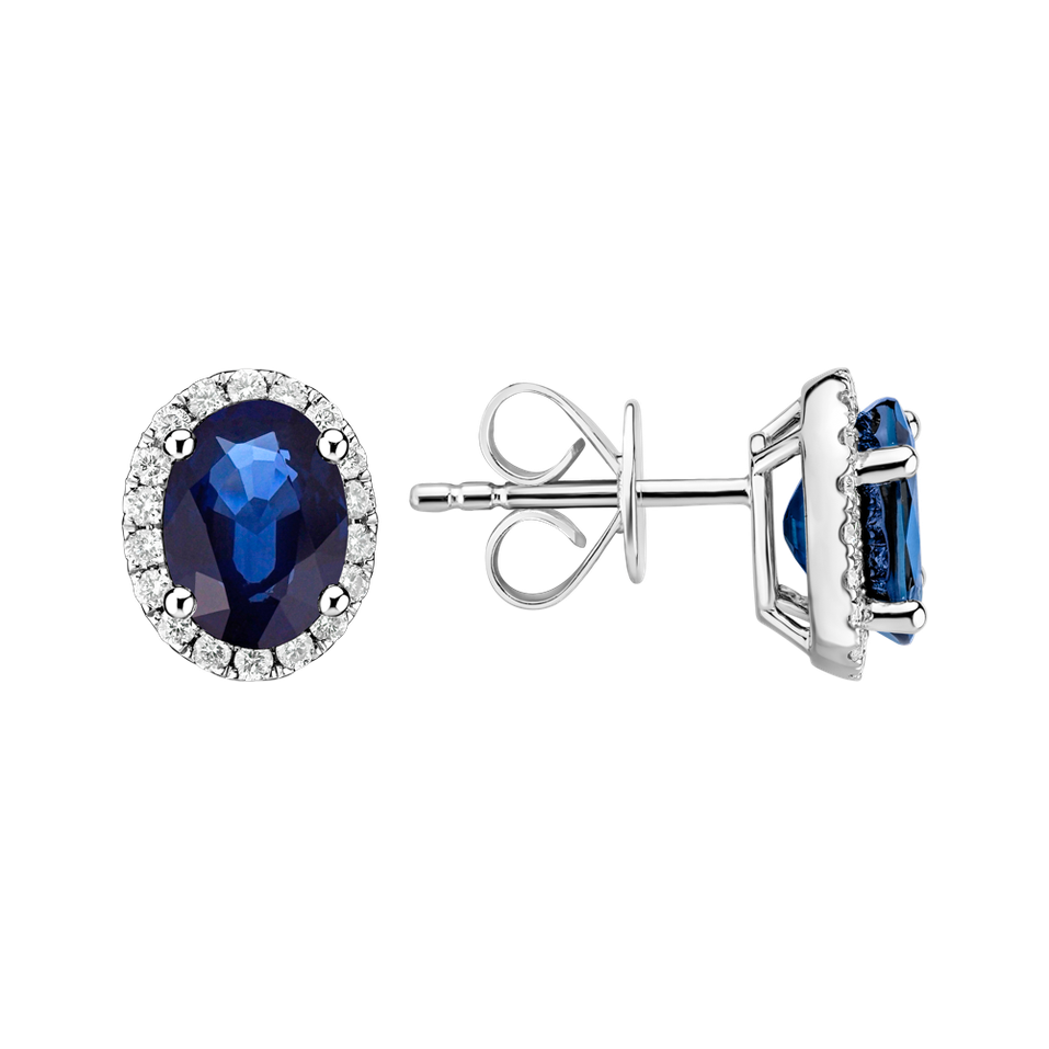 Diamond earrings with Sapphire Imperial Allegory