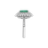 Diamond ring with Emerald Wonder Princess3