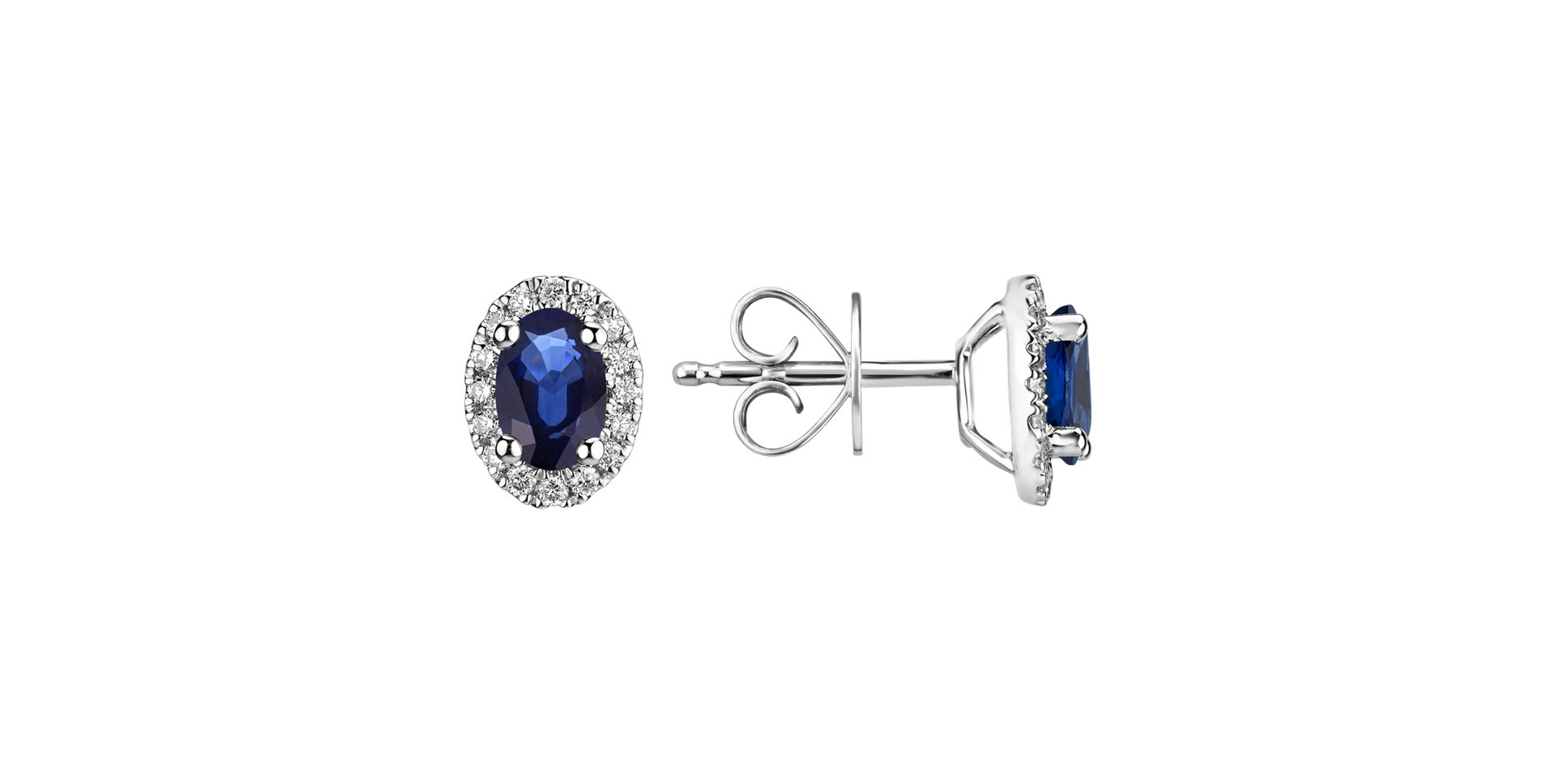 Diamond earrings with Sapphire Imperial Allegory