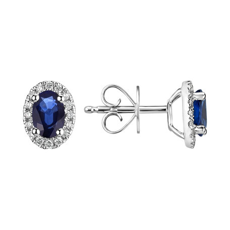 Diamond earrings with Sapphire Imperial Allegory