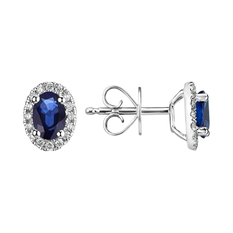Diamond earrings with Sapphire Imperial Allegory