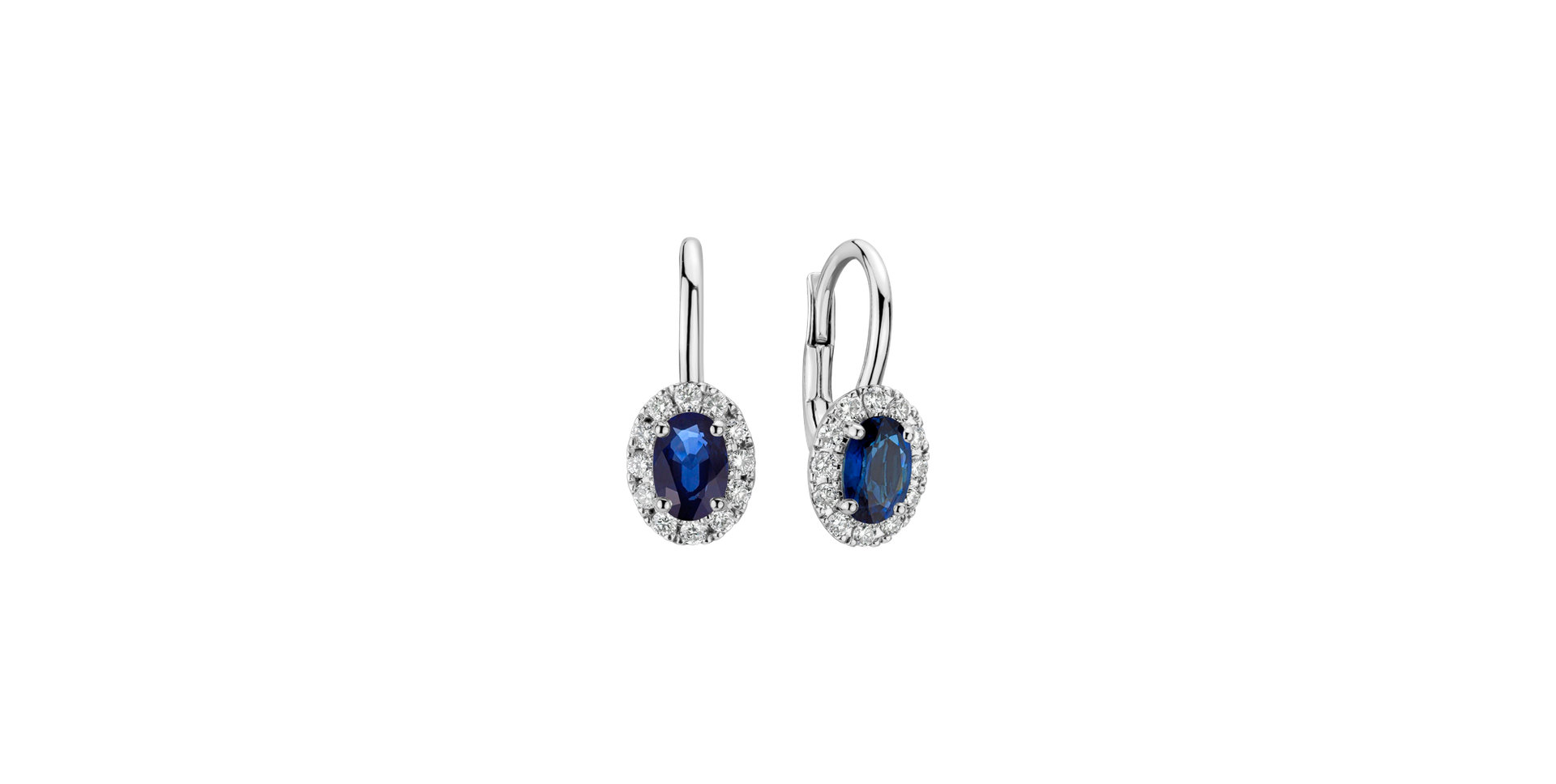 Diamond earrings with Sapphire Imperial Allegory