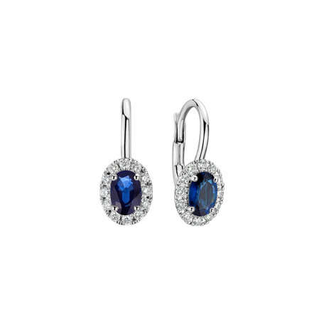 Diamond earrings with Sapphire Imperial Allegory