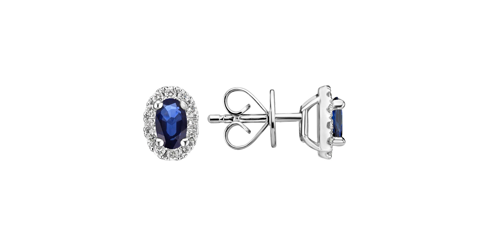 Diamond earrings with Sapphire Imperial Allegory