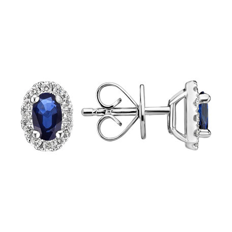 Diamond earrings with Sapphire Imperial Allegory